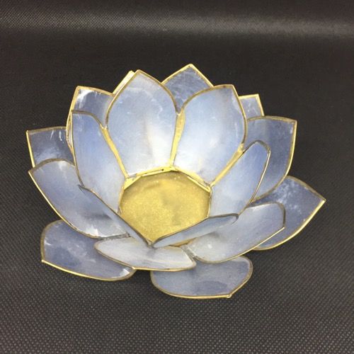 Lotus candle holder blue