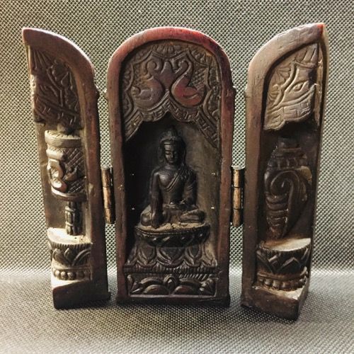 Buddha carving in wood
