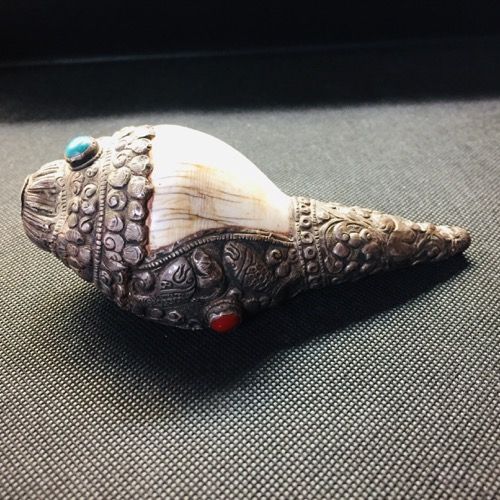 Traditional conch with turquoise