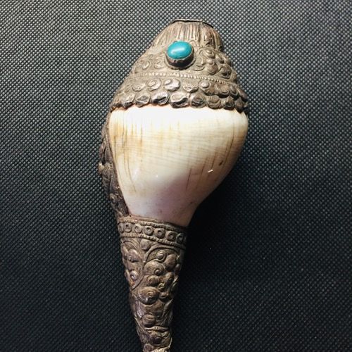 Traditional conch with turquoise